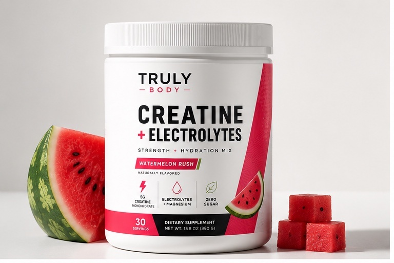 Truly Body Creatine + Electrolytes, Watermelon Rush tub